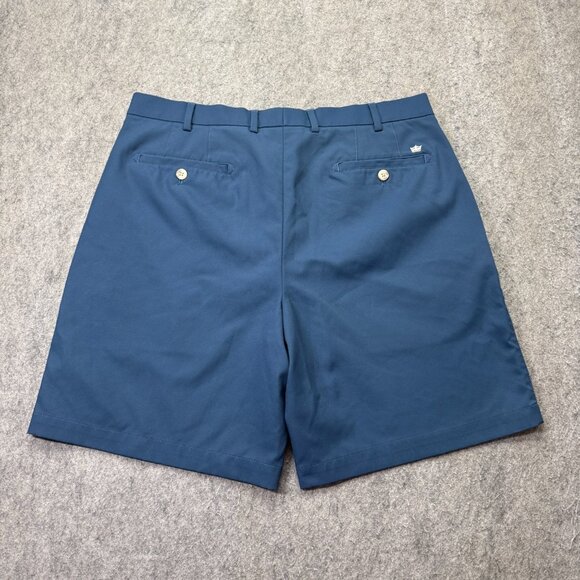Peter Millar Salem Performance Golf Shorts Men 36 Dark Blue 9" Classic Fit - Picture 9 of 16